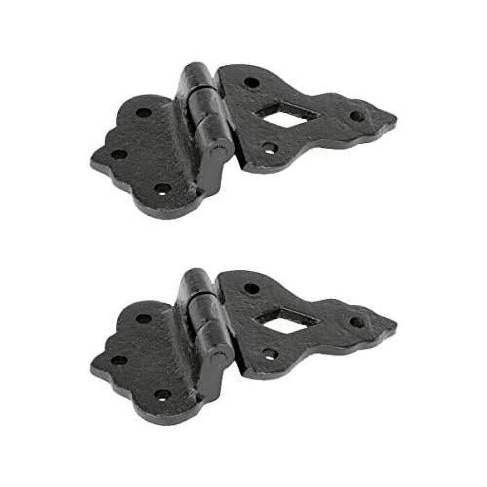 Black Wrought Iron Cabinet Hinge 3/8 In Offset Pack Of 2 U22825