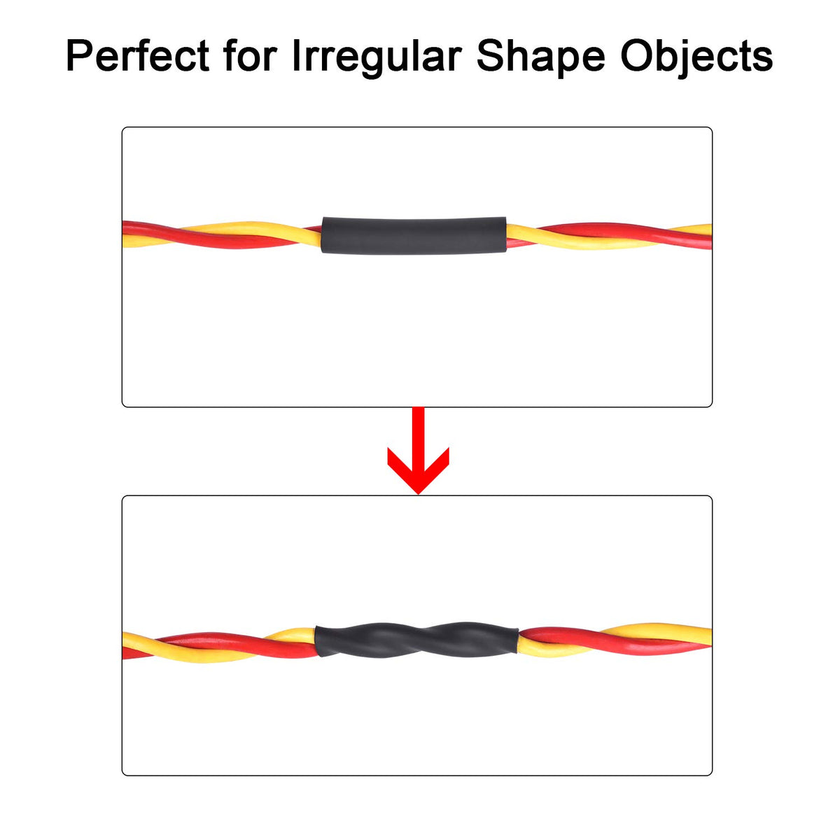3/4 Inch 4 Ft Black Adhesive Lined Heat Shrink Tubing P7267