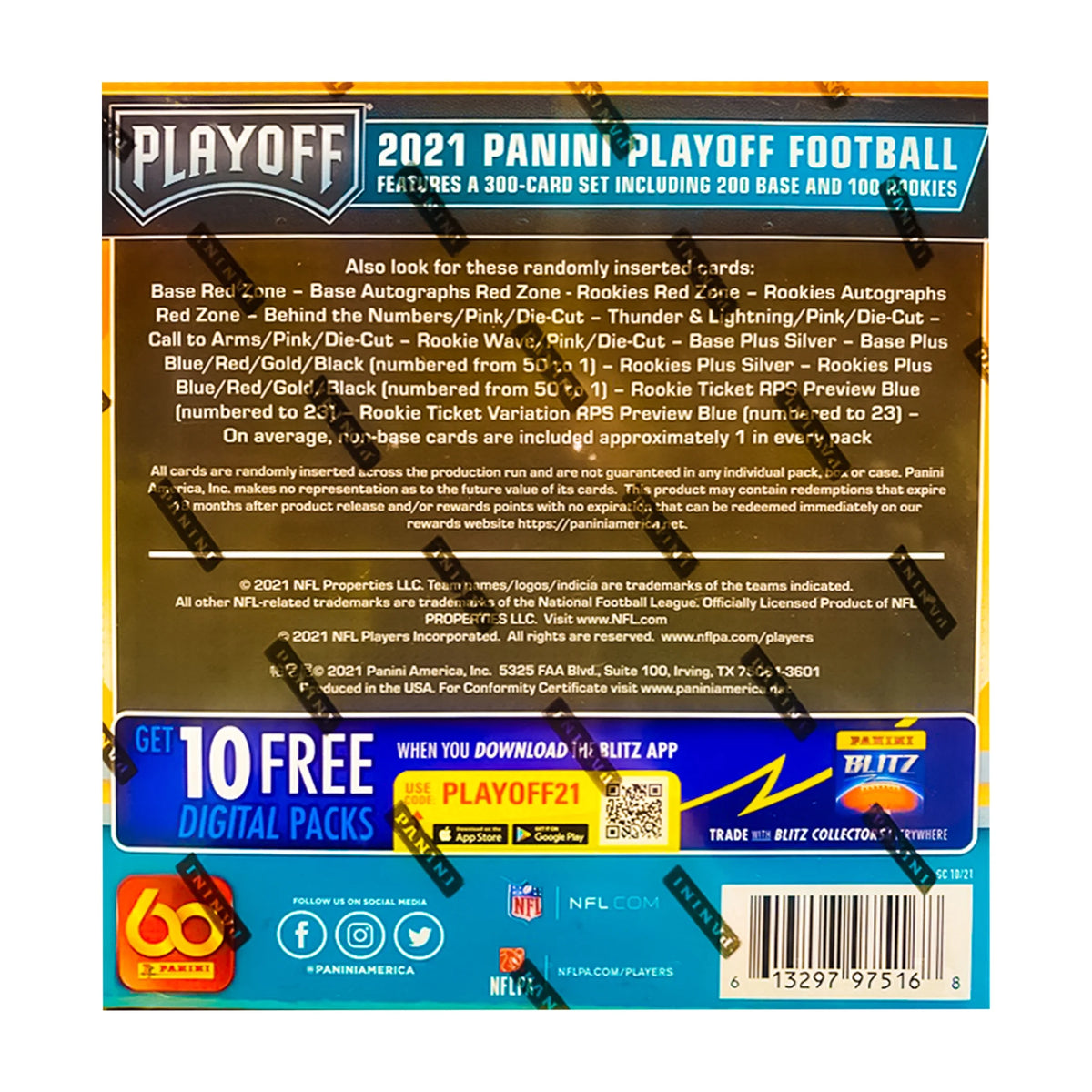 21 Panini Playoff Football Mega Box D99620