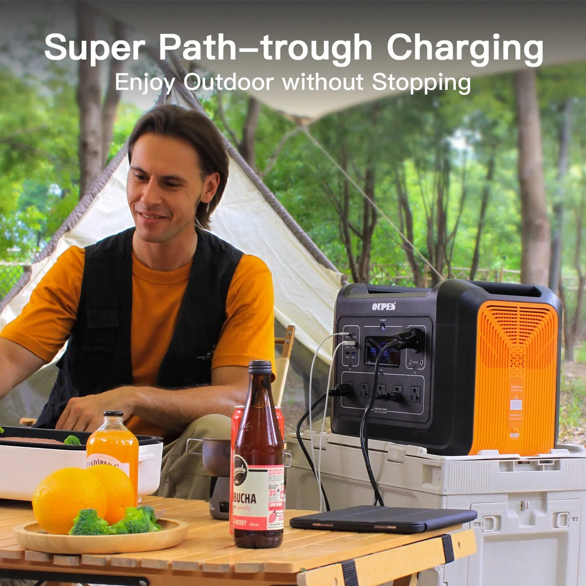 2400W 2232Wh Portable Power Station with 4 240W Solar Panels Z76352
