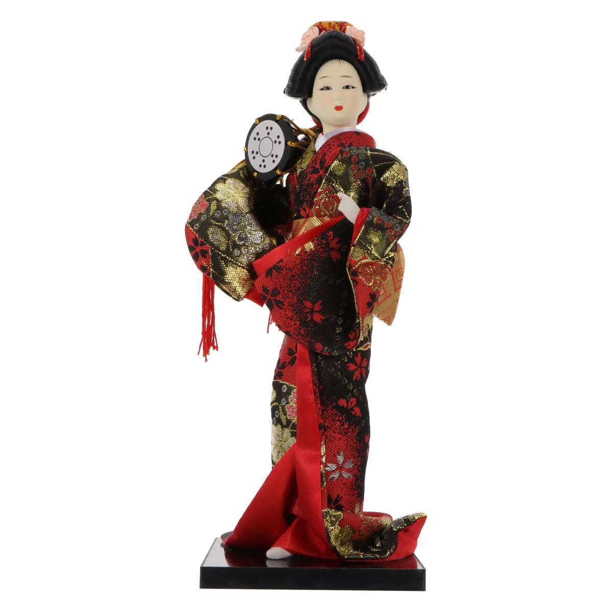 2 Pc Silk Geisha Dolls Japanese Folk Crafts A246