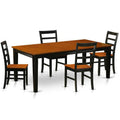 Black & Cherry 5 Piece Wood Dining Room Set Q44583