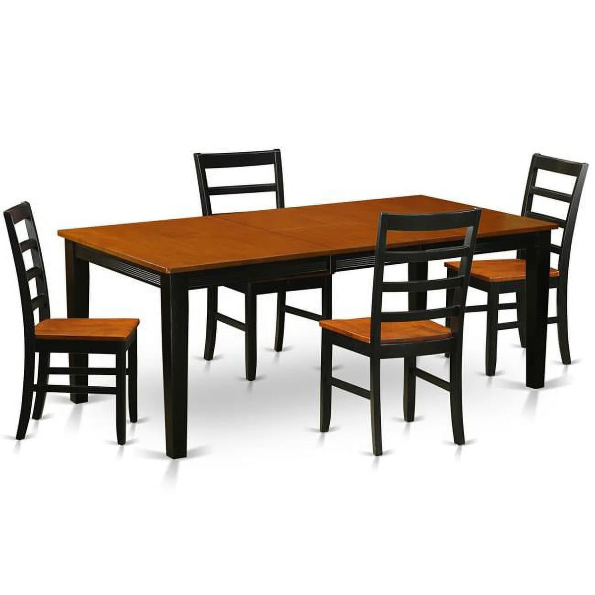 Black & Cherry 5 Piece Wood Dining Room Set Q44583