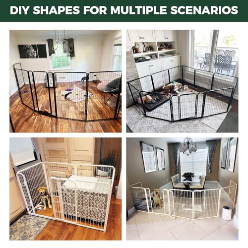 Heavy Duty 32 Inch 6 Panels Black Dog Playpen U878