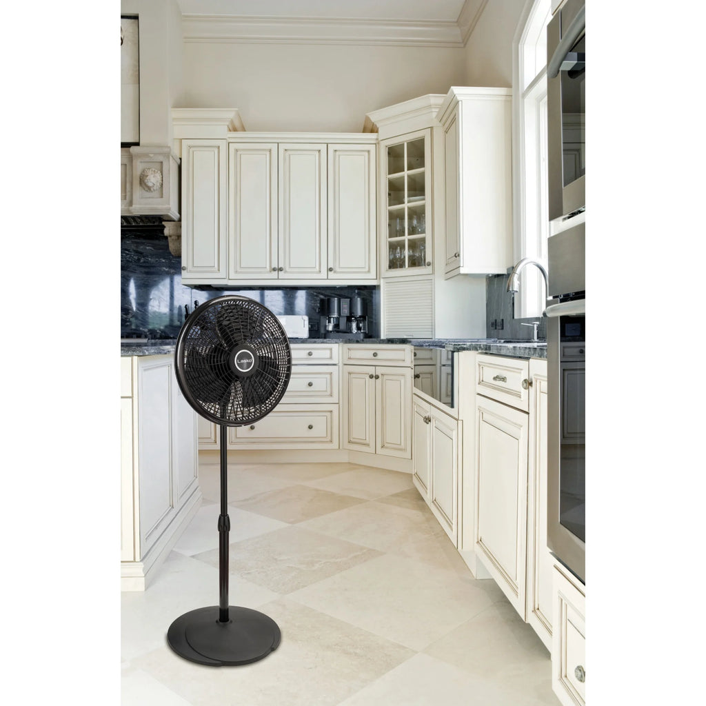 16 Pedestal Fan, Adjustable Height, 3 Speeds, Black T794179