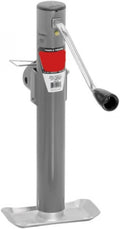 Trailer Jack, Side Wind, Swivel, 15in. Travel, Weld-On, 2000lbs., Grey D737