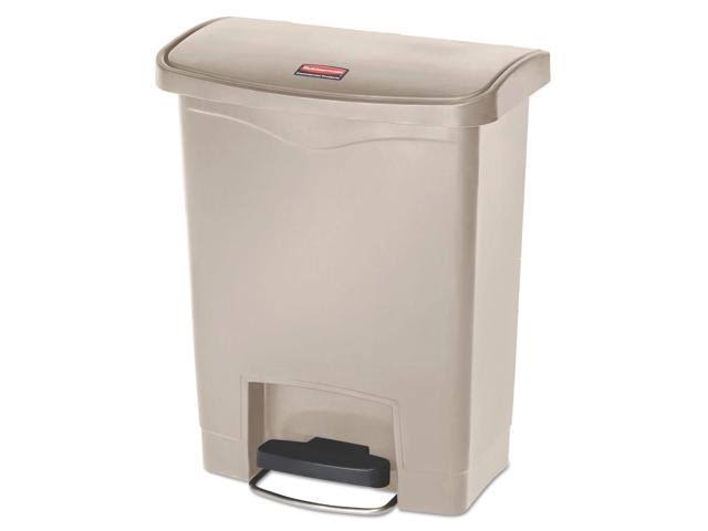Black 13.2 gal Plastic Step-On Trash Can F45048