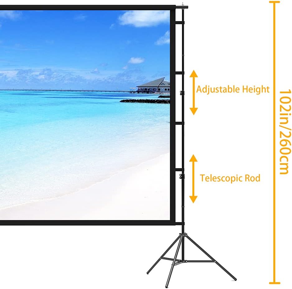 120 inch Portable Projector Screen with Stand and Carrying Bag N96143