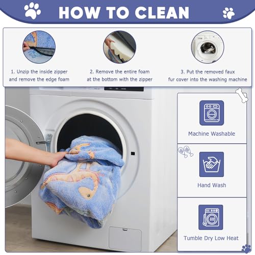 Navy Large Orthopedic Pet Sleeping Bed A22864