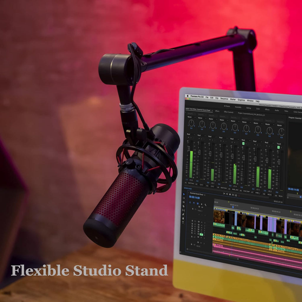 Microphone Boom Arm with Desk Mount, 360° Rotatable, Adjustable and Foldable Scissor Mounting, Pack of 2 N7847
