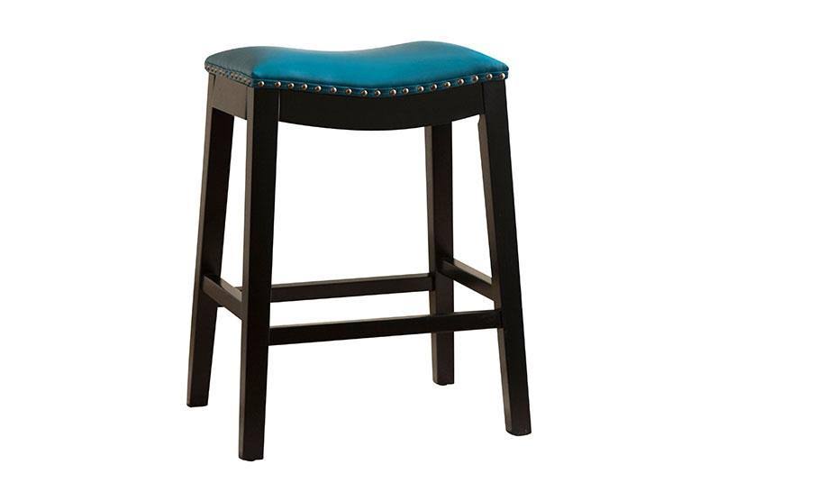 Teal Bonded Leather Counter Stool T455416
