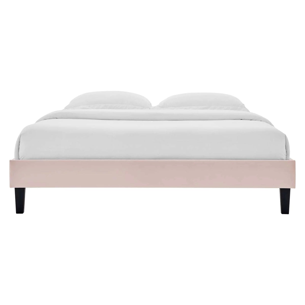 Queen Size Velvet Platform Bed Frame A8375