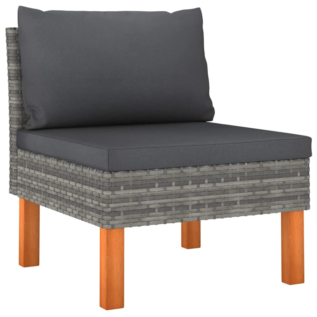 9 Piece Gray Poly Rattan Patio Conversation Set I788372