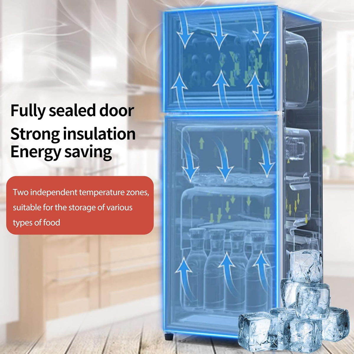 Compact Retro Refrigerator, 4.5 cu. ft. Dual Zone Z2700