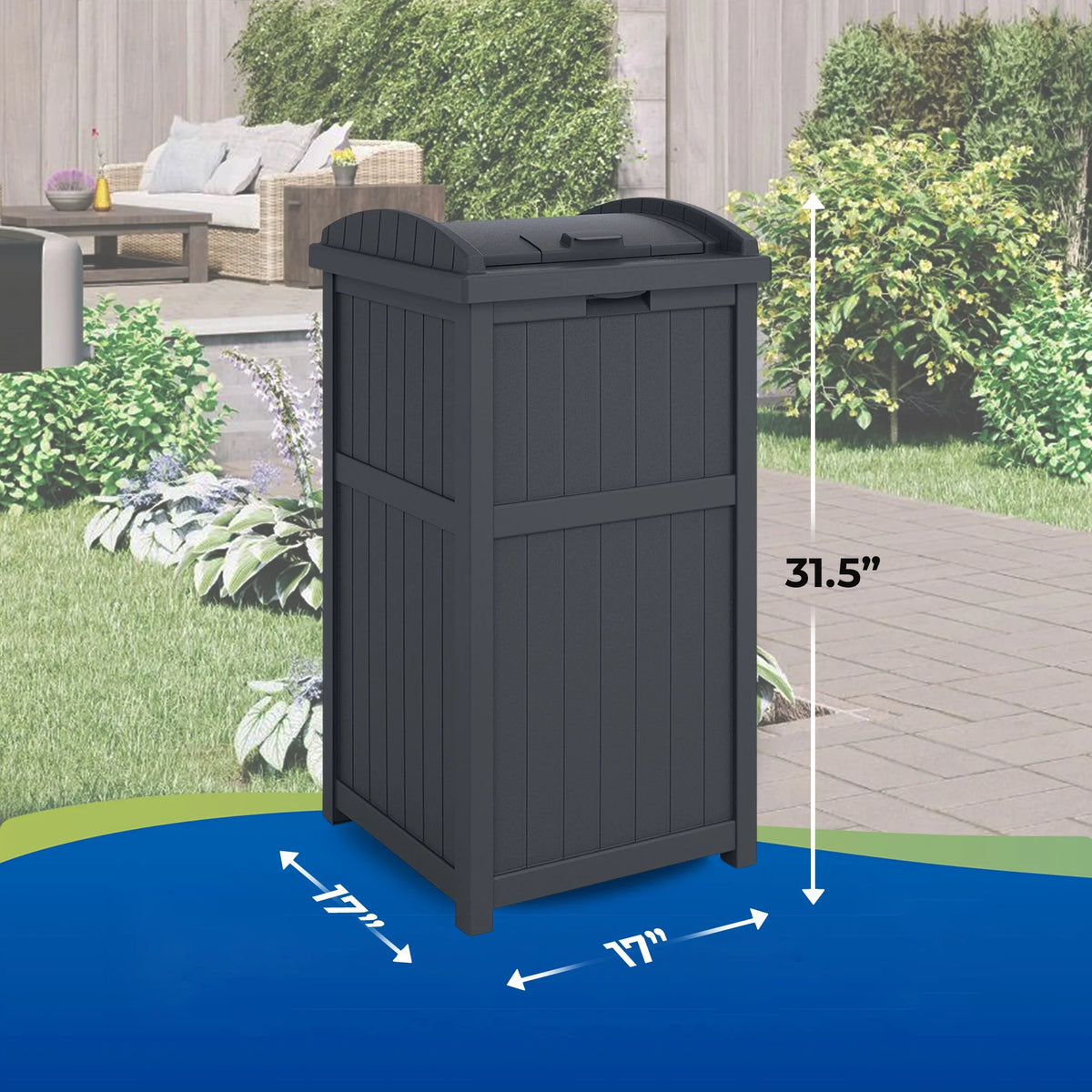 33 Gallon Outdoor Garbage Waste Bin B929