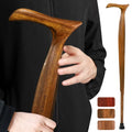 Natural Solid Wood Walking Cane with 3 Rubber Tips and Travel Bag W38777