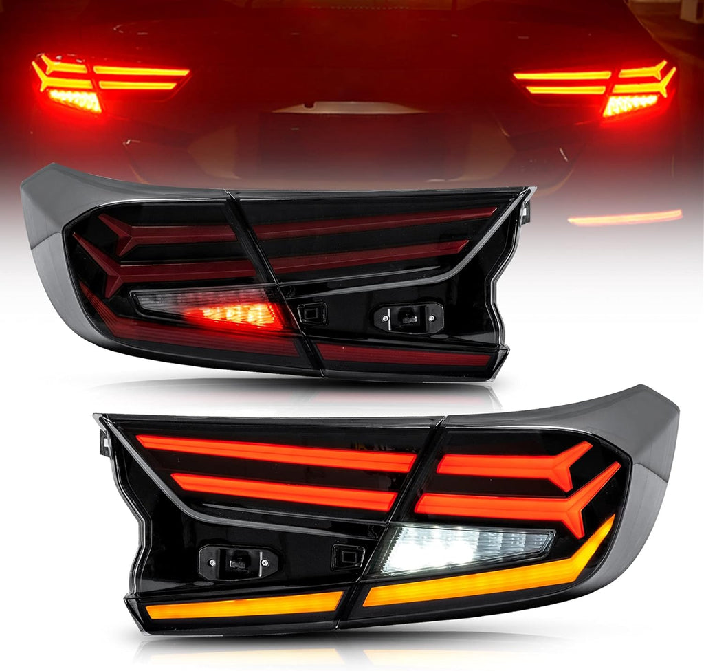 Led Tail Lights Compatible with Honda Accord 2018-2020 Smoked Pair W882499