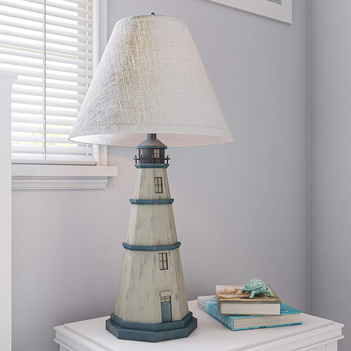 Casual Table Lamp 31 Inch Antique White H622