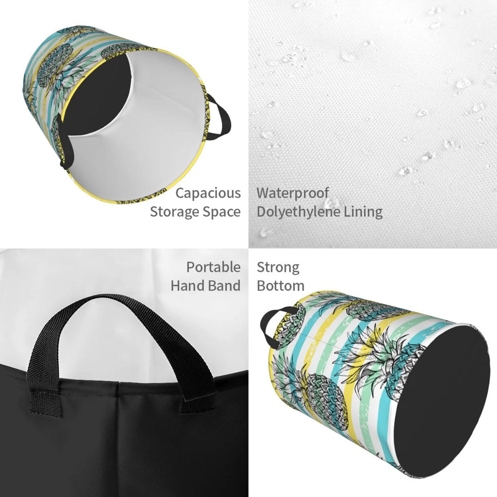Waterproof Collapsible Large Laundry Baskets with Handles E4684