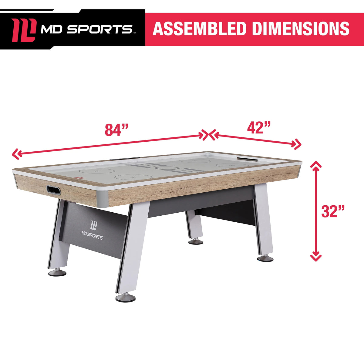 7' Air Powered Hockey Table with Pusher and Puck Set T980