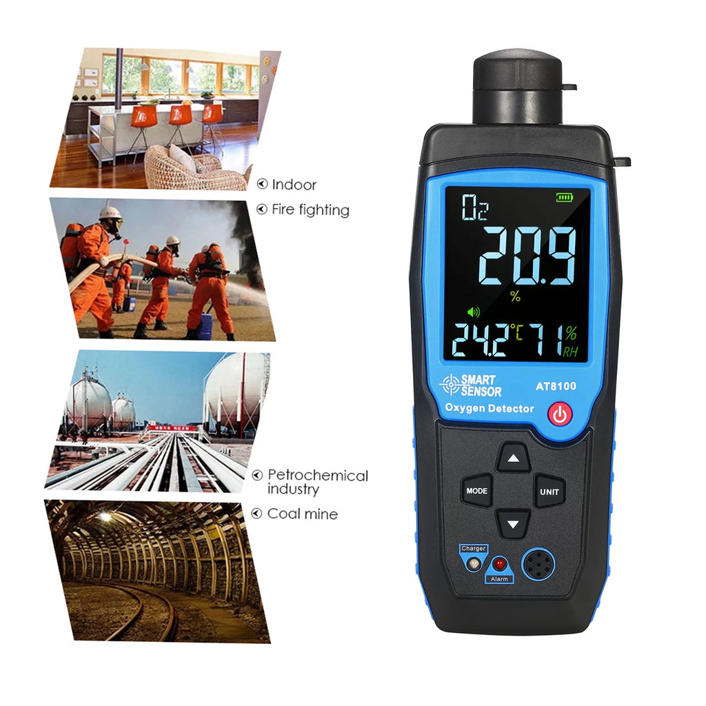 Handheld Digital USB Rechargeable O2 Sensor Tester Monitor LCD Display V897604
