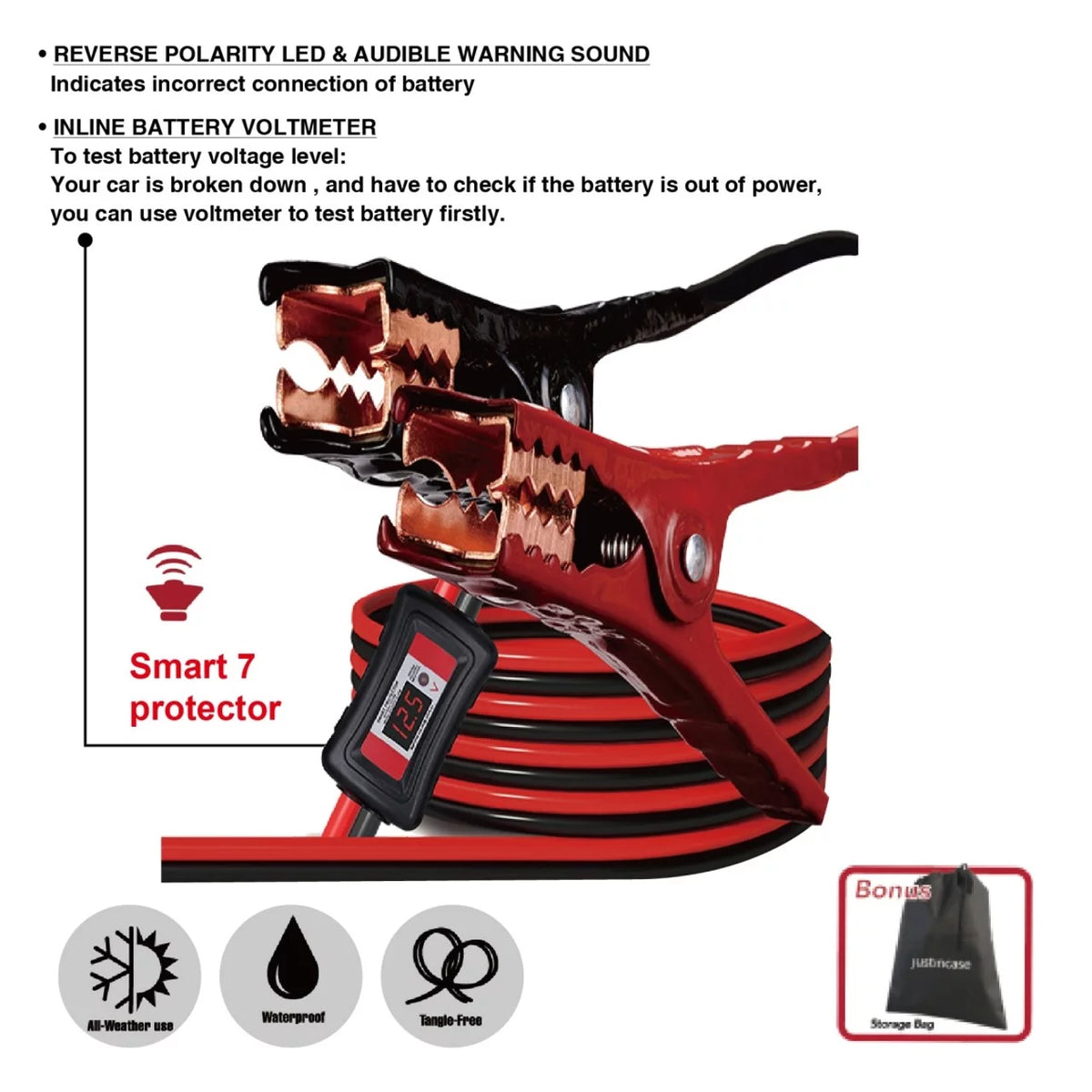6-Gauge Heavy Duty 16-Foot Booster Cables Q79767
