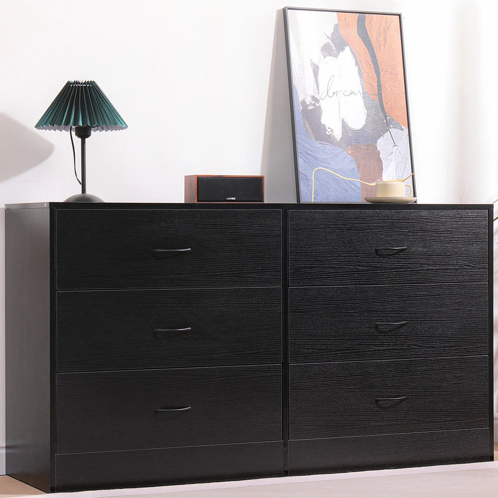 Black 6 Drawer Dresser G244193