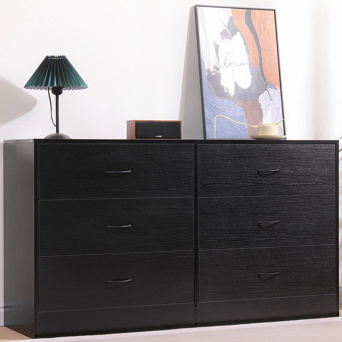 Black 6 Drawer Dresser G244193