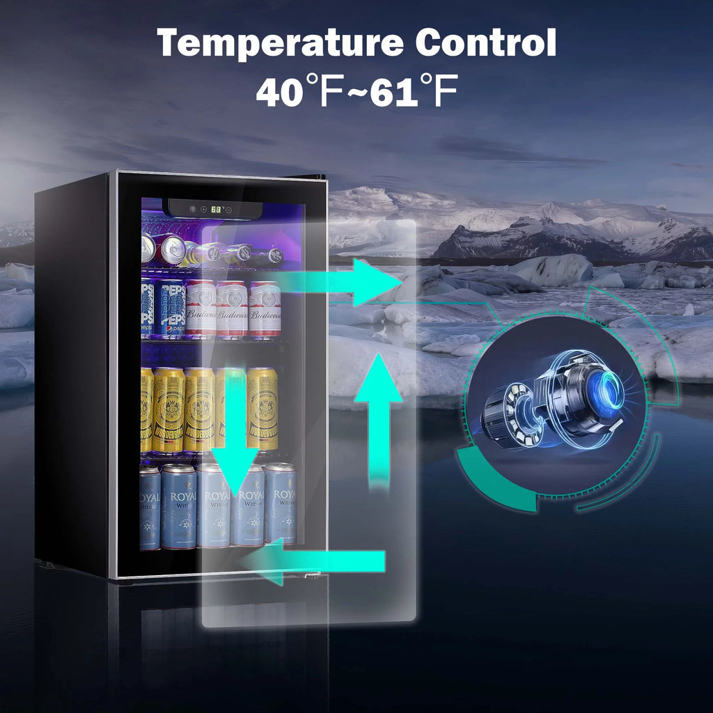 3.2Cu.ft 120 Can Beverage Refrigerator Cooler E21505