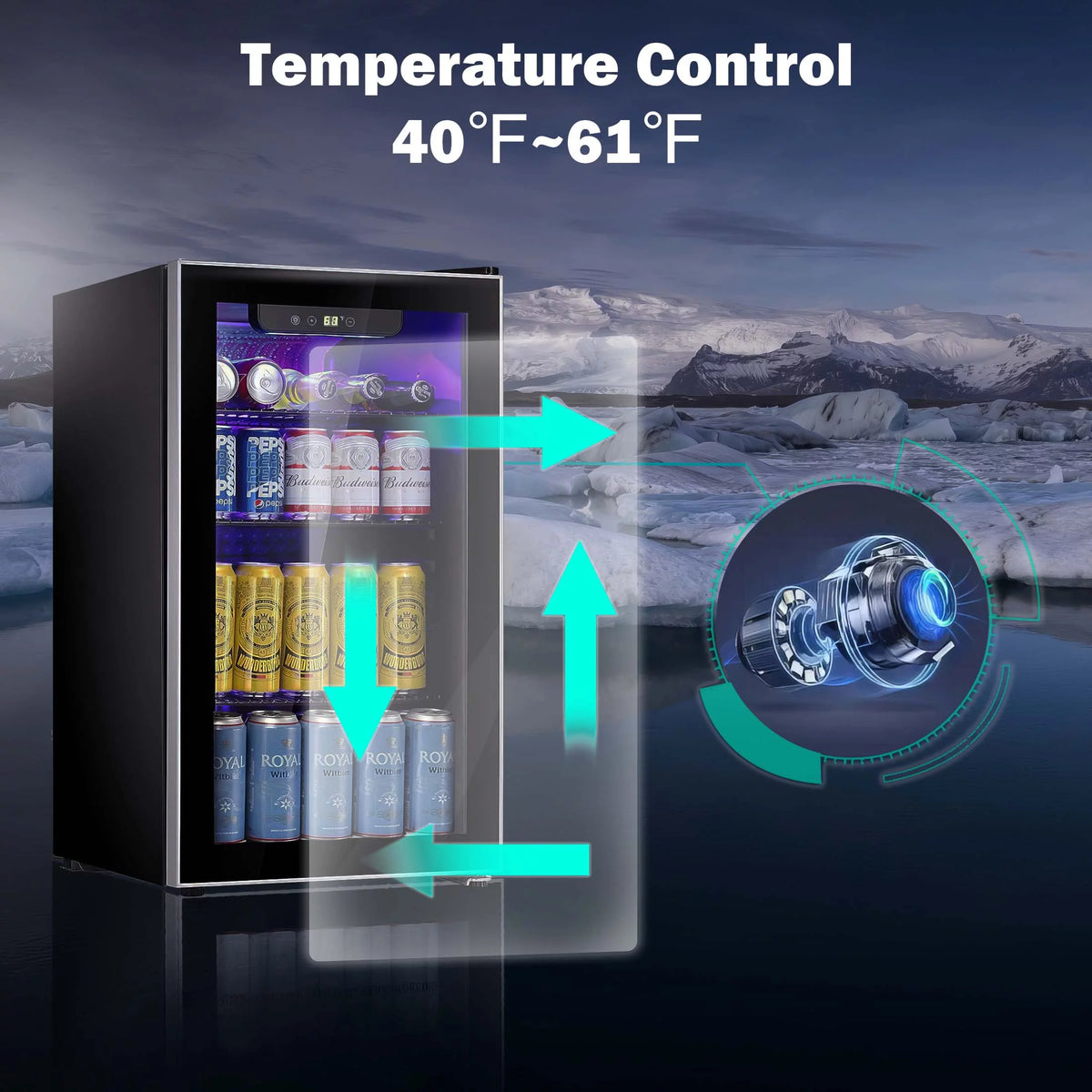 3.2Cu.ft 120 Can Beverage Refrigerator Cooler E21505