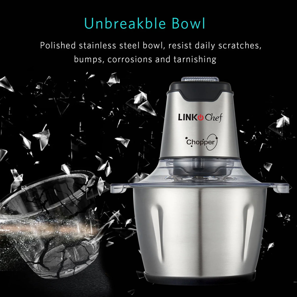 Electric Food Chopper 1.2L Stainless Steel Z7740