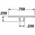 Strip Brush Holder, Single Track, 1/8 Backing Height, 1/8 Backing Width, PK 10 U683