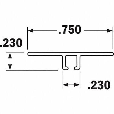 Strip Brush Holder, Single Track, 1/8 Backing Height, 1/8 Backing Width, PK 10 U683