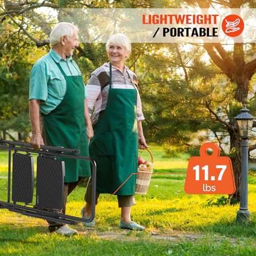 3 Step Folding Ladder with Handrails Black I86774