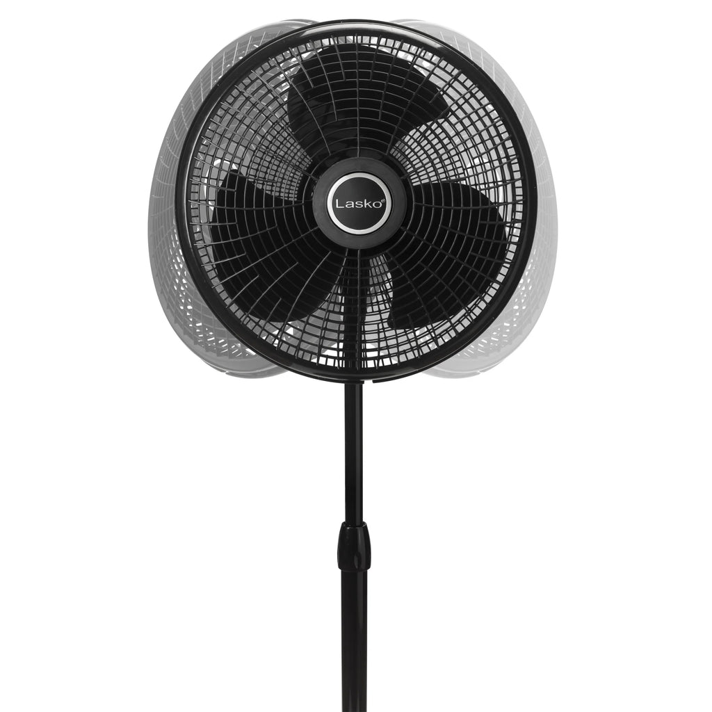 16 Pedestal Fan, Adjustable Height, 3 Speeds, Black T794179