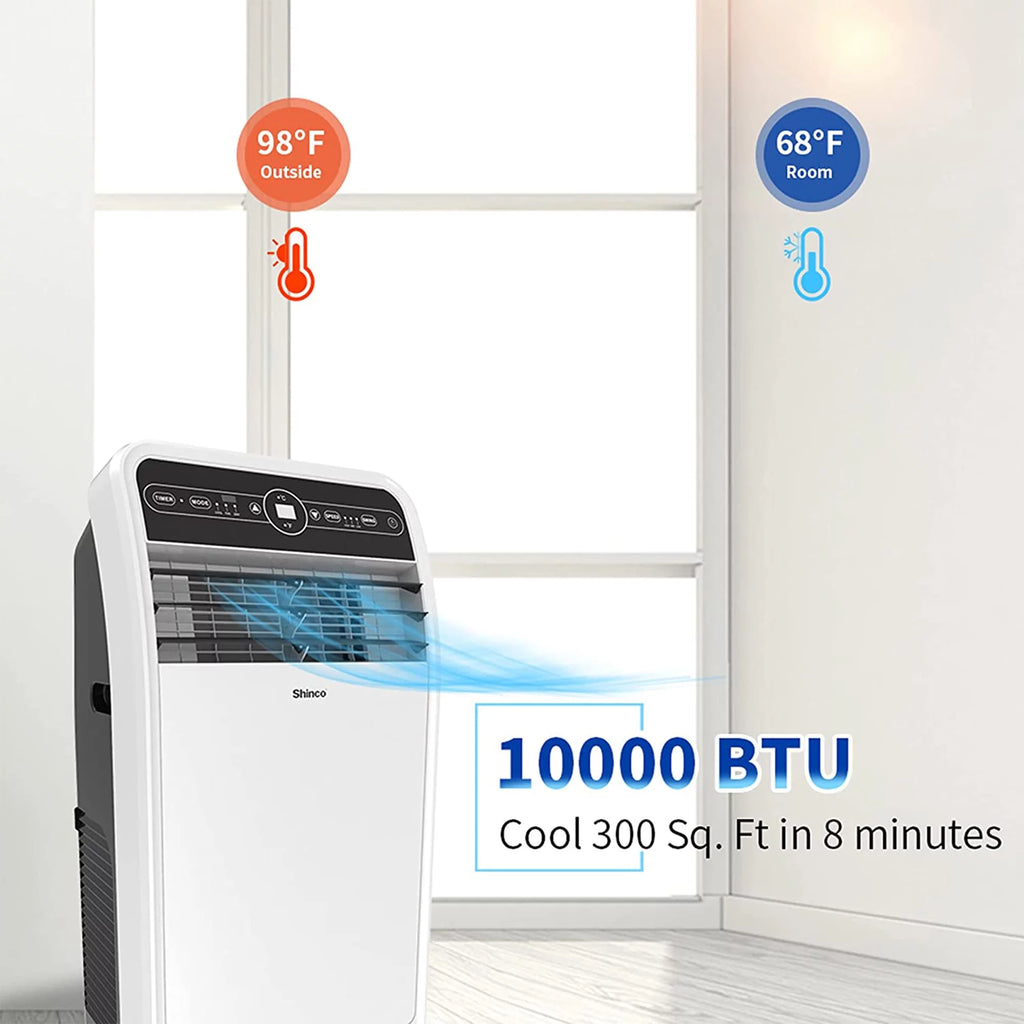10,000 BTU Portable AC Unit, Dehumidifier, & Fan Q308