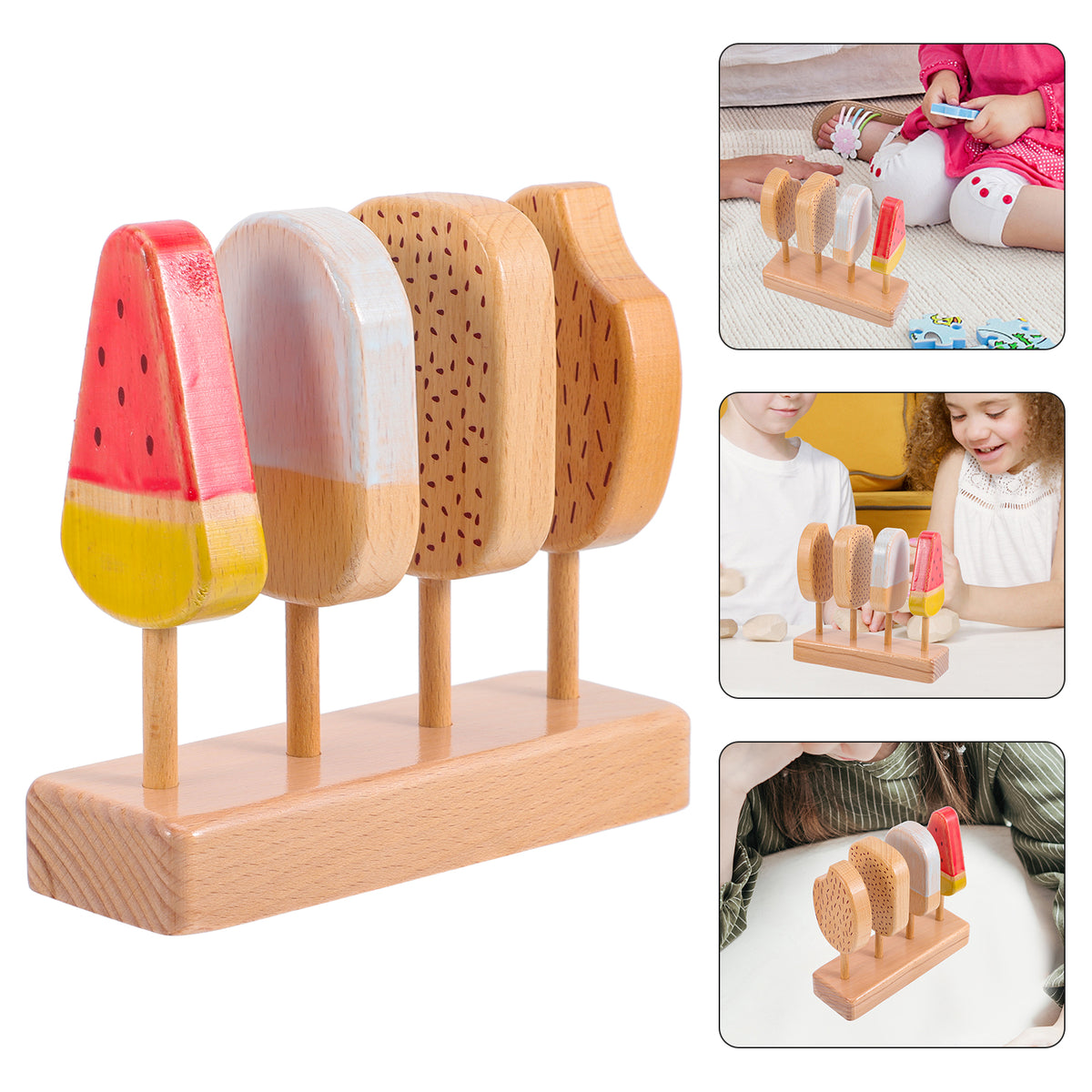 Beech Wooden Ice Cream Toy Playset V35285