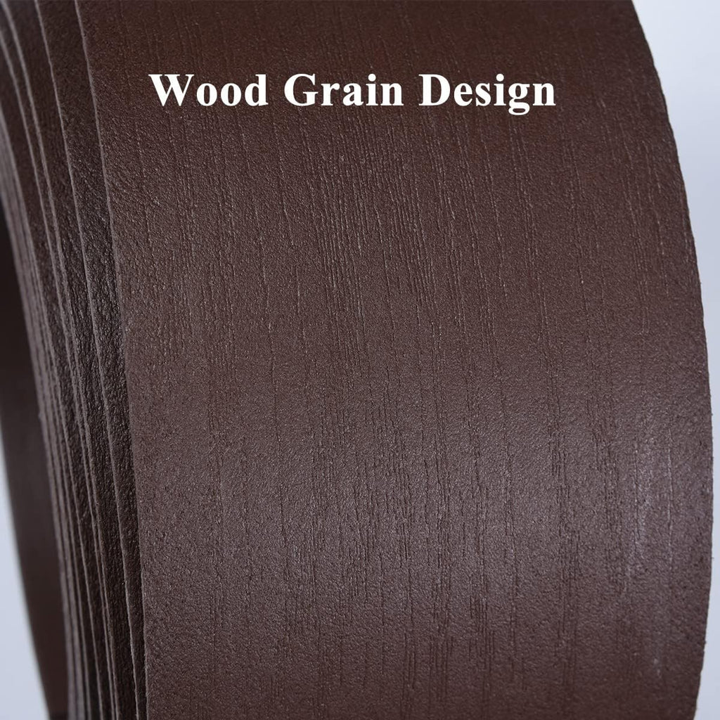 40 feet Length 5 inch Height 12 Stakes Included Wood Grain Garden Borders Brown L9734