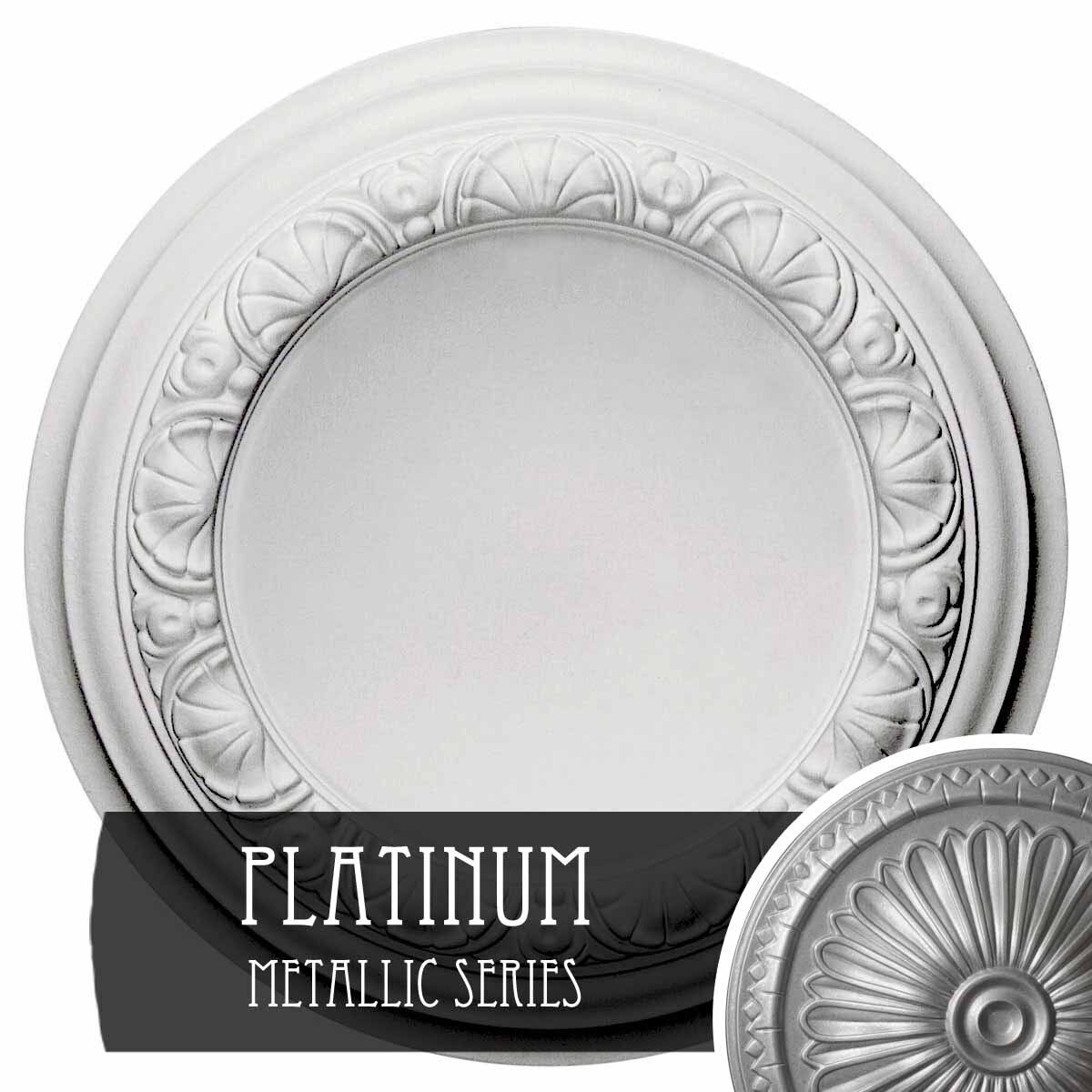 12 1/2x22OD x 1 1/2x22P Ceiling Medallion Platinum Finished L695127