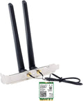 WiFi 6E Desktop Kit, AX210, 2230, 2x2 AX+BT 5.2, Tri-Band, RF Cable, 5dBi Antennas and Brackets Pack of 2 U899720