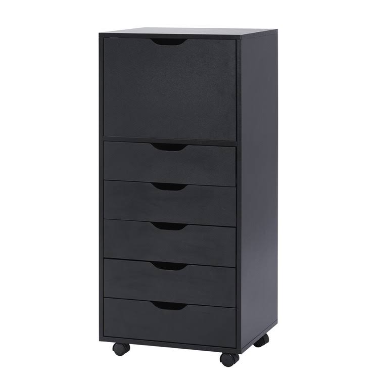 6-Drawer Black Office Storage Cabinet F331