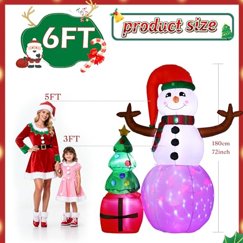 Scary Clown Mask & Inflatable Snowman Decor U446915