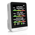 8-in-1 Air Quality Monitor with CO2, TVOC, HCHO, AQI, Temperature & Humidity A285685