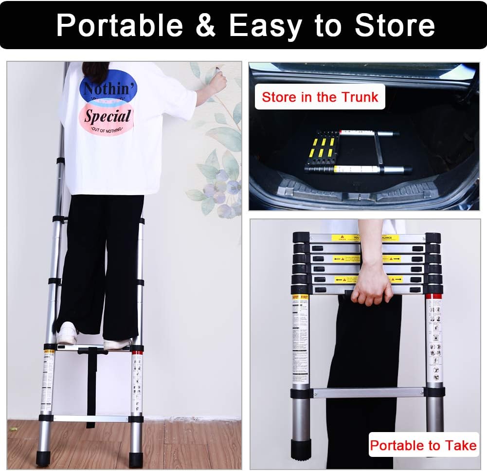6.6FT Aluminum Telescoping Ladder L141994