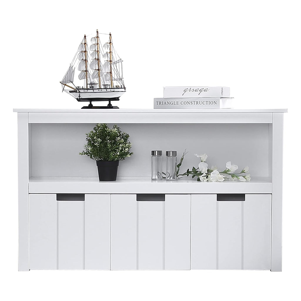 Espresso Toy Box Organizer Storage Cabinet with Movable Drawers and Open Storage Cube Shelf G478959