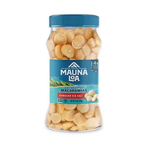 Hawaiian Roasted Macadamia Nuts, Hawaiian Sea Salt Flavor, 6 Oz Jar L850474