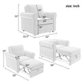 Dark Blue 3-in-1 Convertible Sofa Bed Chair N943