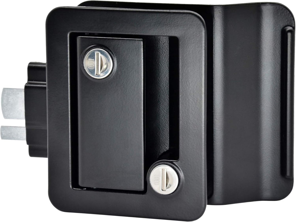 Black Zinc Alloy RV Door Lock with 4 Keys, Pack of 2 L938433