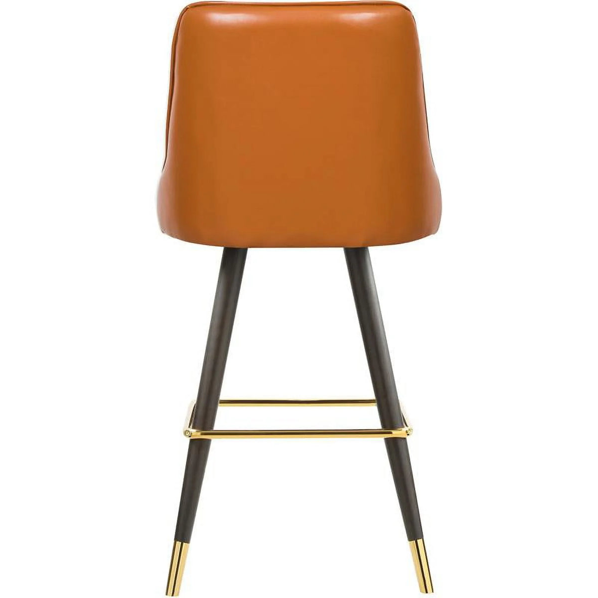 Cognac Vegan Leather Counter Stool Set of 2 R737