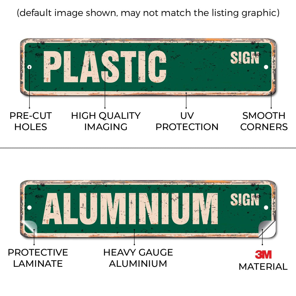 Vintage Aluminum Metal Sign H217